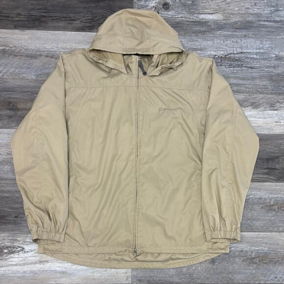 Boeing‎ Airplanes Tan Mens XL Full Zip Mesh Lined Hooded Windbreaker Jacket - Picture 1 of 12